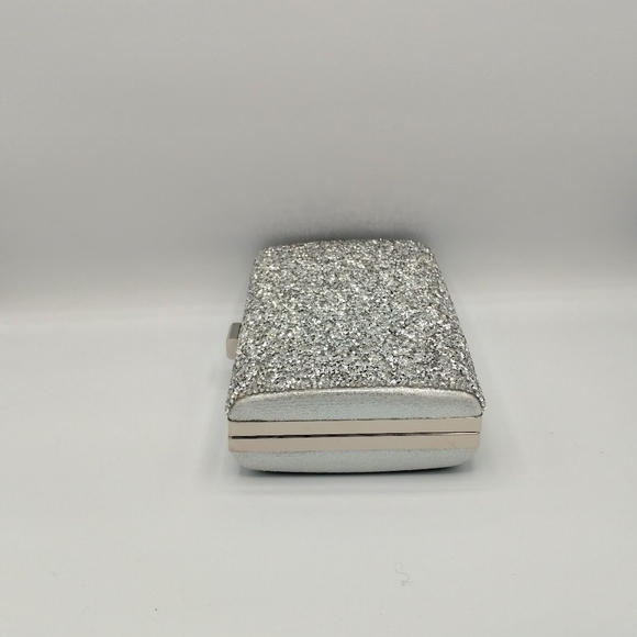 Women's gray glitter clutch bags - Picture 7 of 12